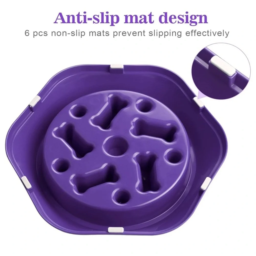 PetMate Purple Interactive Dog Feeder Bowl